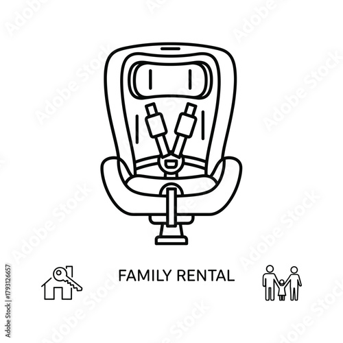 Icon of a car seat for children