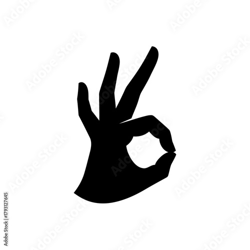 Hand showing ok gesture