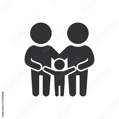 Family icon, representing parents and child
