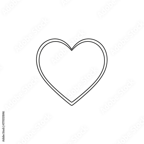 Outline of a heart shape, symbol of love