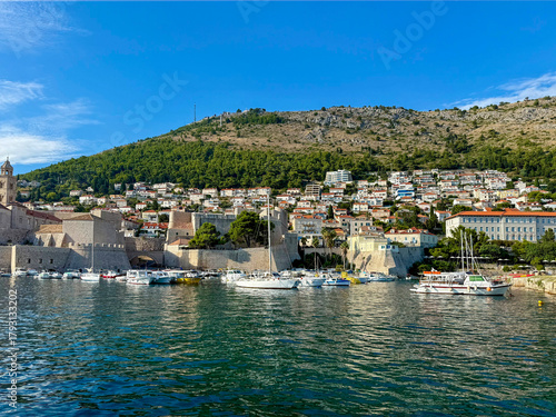 Historic Dubrovnik Harbor and Old Town View