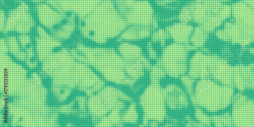 Bright turquoise and green pop art retro background with halftone in comics style vector illustration eps10