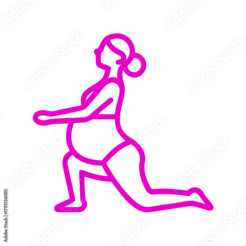 Pregnant lady vector icon