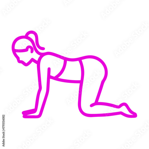 Pregnant lady vector icon