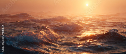 sunset over the sea