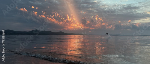 sunset over the sea