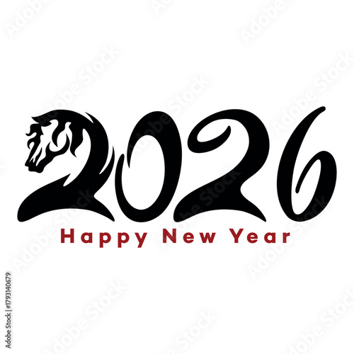 Modern beautiful horse logo year 2026