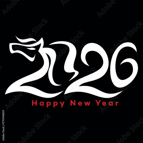 Modern beautiful horse logo year 2026