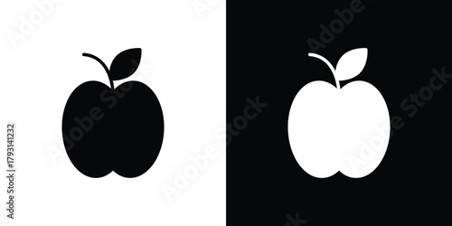 Apple icon vector graphics. filled vector sign, Symbol illustration.