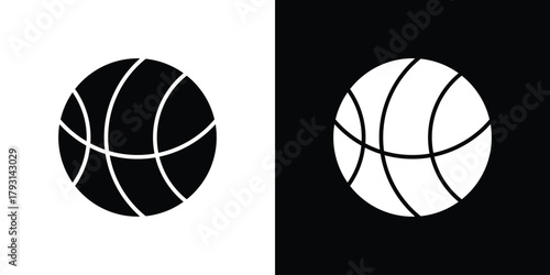 Basketball icon vector graphics. filled vector sign, Symbol illustration.