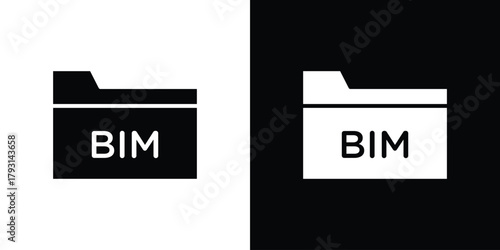 Bim icon vector graphics. filled vector sign, Symbol illustration.