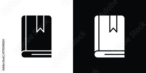 Book bookmark icon vector graphics. filled vector sign, Symbol illustration.
