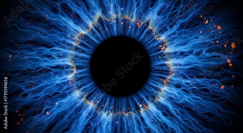 A mesmerizing closeup of a human eye with intricate details, showcasing the beauty and complexity of the iris and pupil in stunning clarity