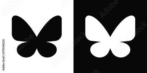 Butterfly icon vector graphics. filled vector sign, Symbol illustration.