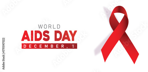World AIDS Day Background with abstract background. World AIDS Day, symbol of the fight against AIDS and cancer, background concept.