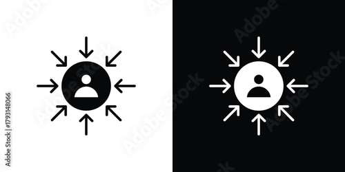 Centric consumer icon vector graphics. filled vector sign, Symbol illustration.