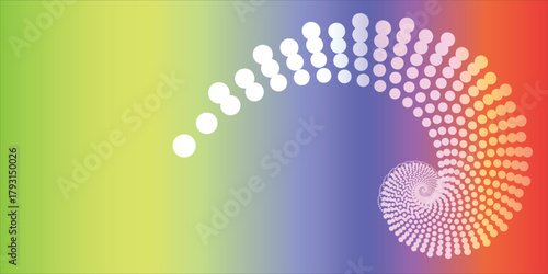 Abstract geometric background with vibrant color transformations and clean lines