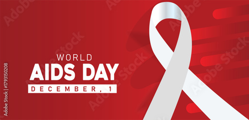 World AIDS Day Background with abstract background. World AIDS Day, symbol of the fight against AIDS and cancer, background concept.