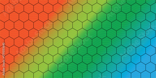 Abstract geometric background design with vibrant color transitions and clean lines