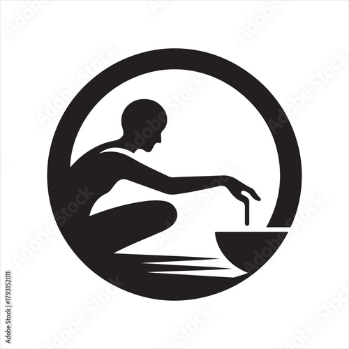 helping poor vector sketch art logo design collection. abstract icon set illustration.