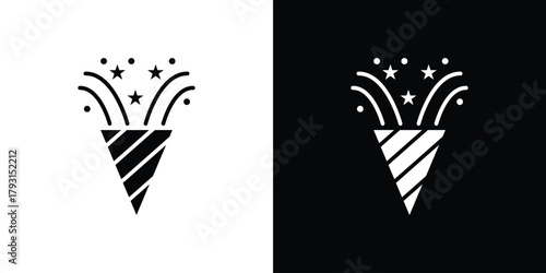 Confetti icon vector graphics. filled vector sign, Symbol illustration.