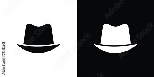 Cowboy icon vector graphics. filled vector sign, Symbol illustration.