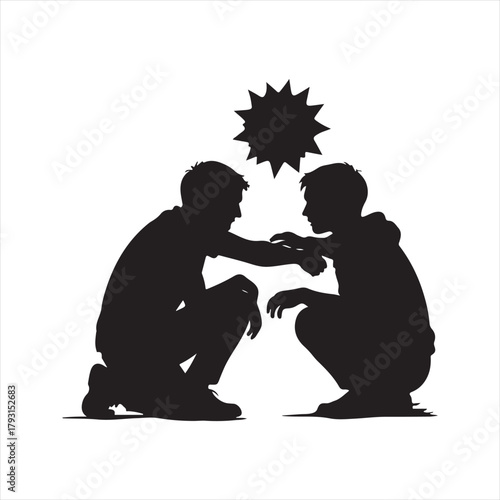 helping poor vector sketch art logo design collection. abstract icon set illustration.