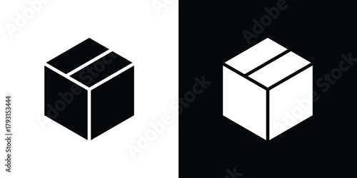 Cube icon vector graphics. filled vector sign, Symbol illustration.