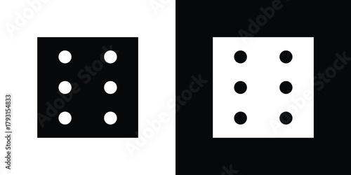Dice icon vector graphics. filled vector sign, Symbol illustration.