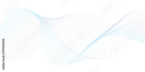 Abstract wave element for design. Digital frequency track equalizer. Stylized line art background. Vector	