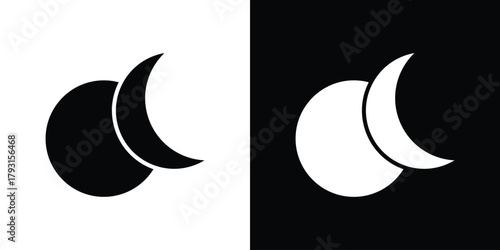 Eclipse icon vector graphics. filled vector sign, Symbol illustration.