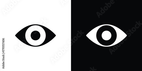 Eye icon vector graphics. filled vector sign, Symbol illustration.