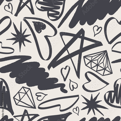 Grunge marker texture design