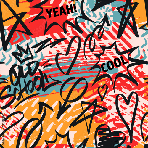 Colorful marker grunge texture