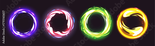 Golden abstract transparent background semicircular light effect light energy flow vector
