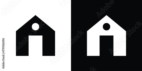 Home icon vector graphics. filled vector sign, Symbol illustration.