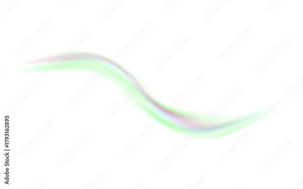 Obraz premium Green Glowing wave line