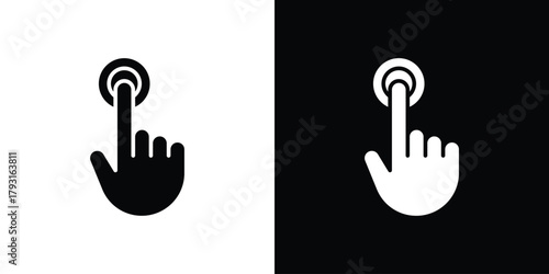 Interactive icon vector graphics. filled vector sign, Symbol illustration.