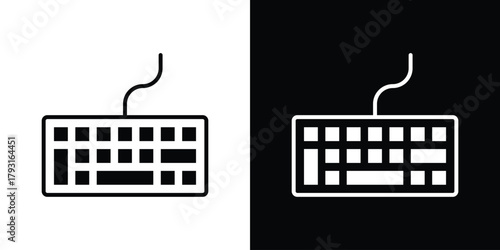Keyboard icon vector graphics. filled vector sign, Symbol illustration.