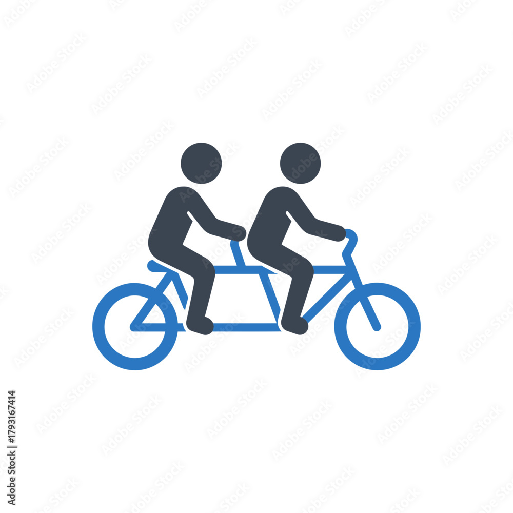 Fototapeta premium Tandem Bike Ride icon