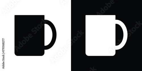 Mug icon vector graphics. filled vector sign, Symbol illustration.