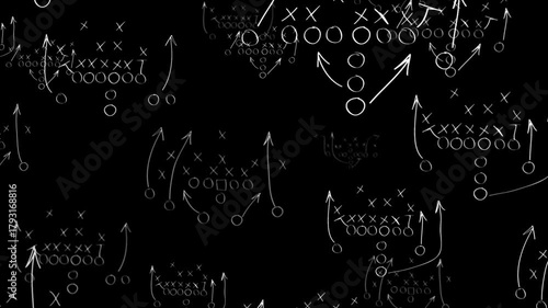 American football plays loop background