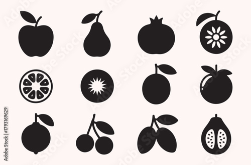 Fruit icon set