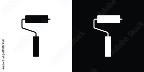 Paint roller icon vector graphics. filled vector sign, Symbol illustration.