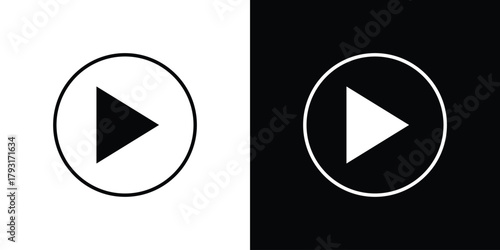 Play icon vector graphics. filled vector sign, Symbol illustration.