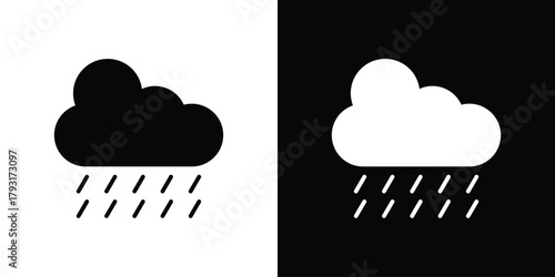 Rain icon vector graphics. filled vector sign, Symbol illustration.