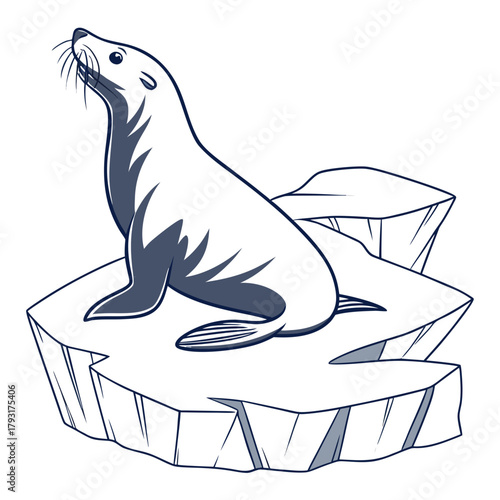 Seal Sitting on Ice Floe animal wildlife