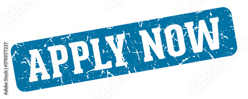 apply now rectangular sign. apply now stamp