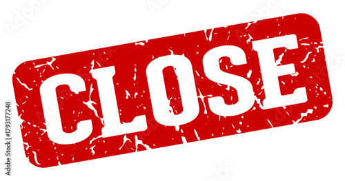 close rectangular sign. close stamp