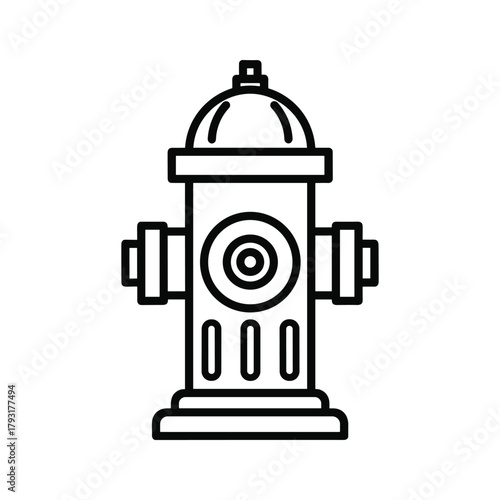 Line art icon of a fire hydrant